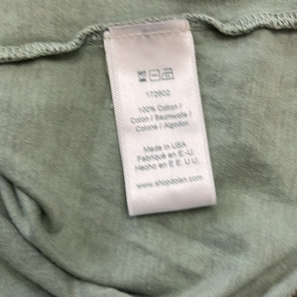 Anthropologie Dolan green leopard print fold over wrap back tank top Size XS - Picture 15 of 17